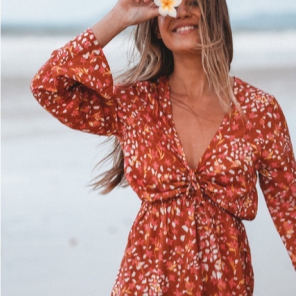 Roxy Womens Spirit Awakes V-Neck Romper - Picture 2 of 16